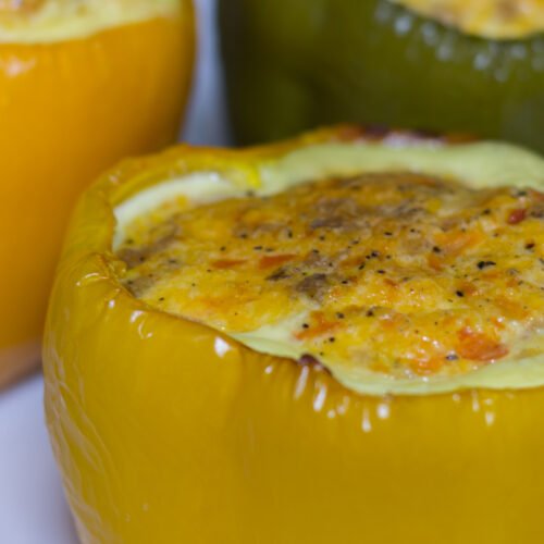 Healthy Omelette Stuffed Bell Peppers Recipe